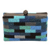 Color Block Box Clutch