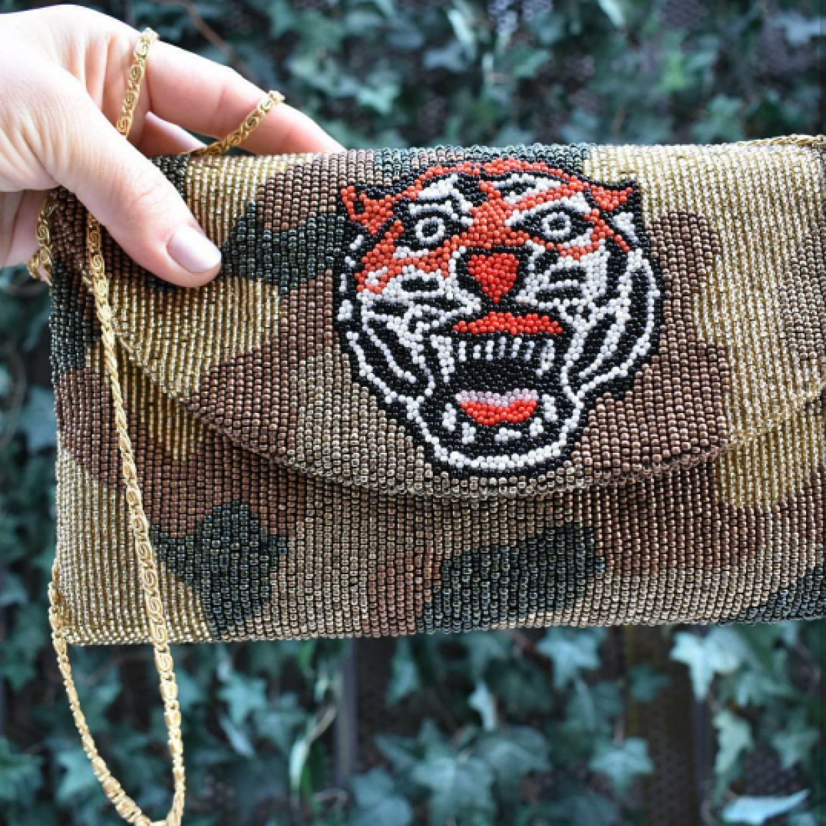 Camo Tiger Envelope Clutch 
