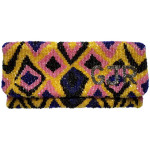 Abstract Diamond Monogram Clutch