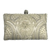 Intricate Pearls & Crystal Box Clutch