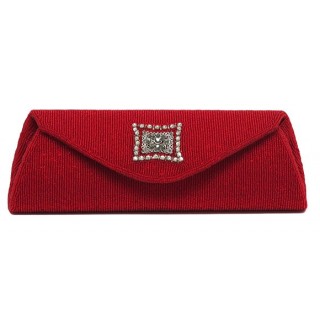 Beaded Clutch with Crystal Embellishment
