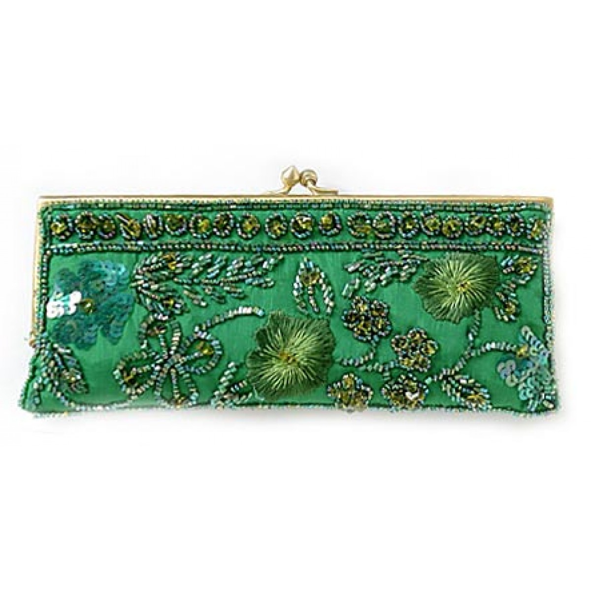Beaded Clutch with Flowers