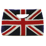 Beaded Flag Tote Clutch