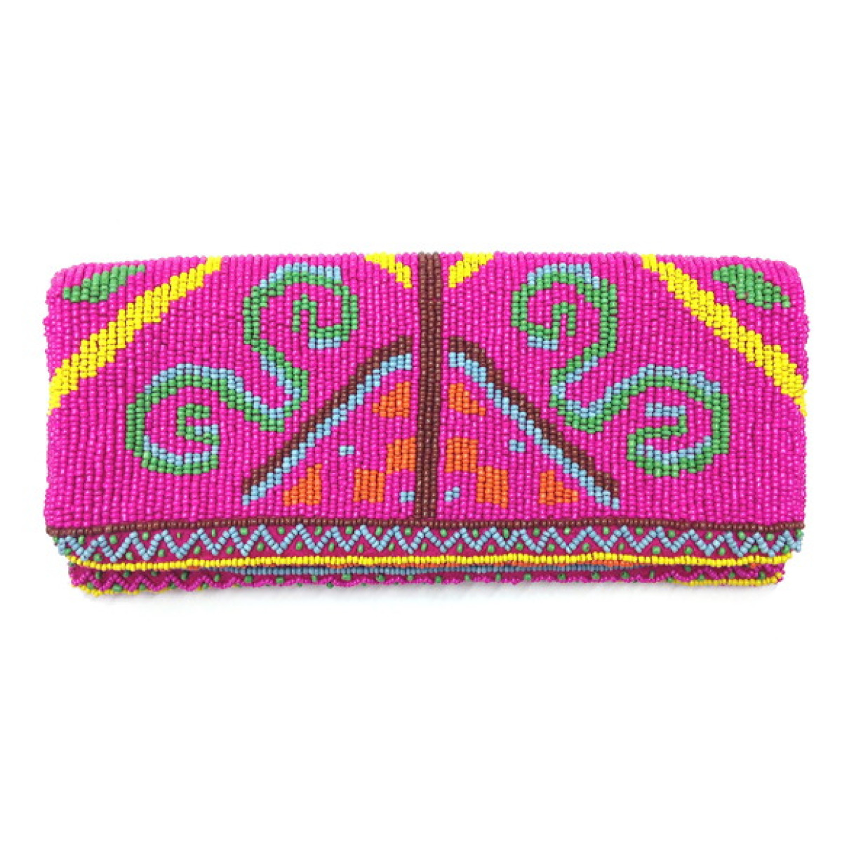 Beaded Fold Over Clutch