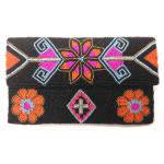Beaded Star Flower Envelope Clutch