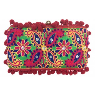 Box Bag with Jaipur Embroidery