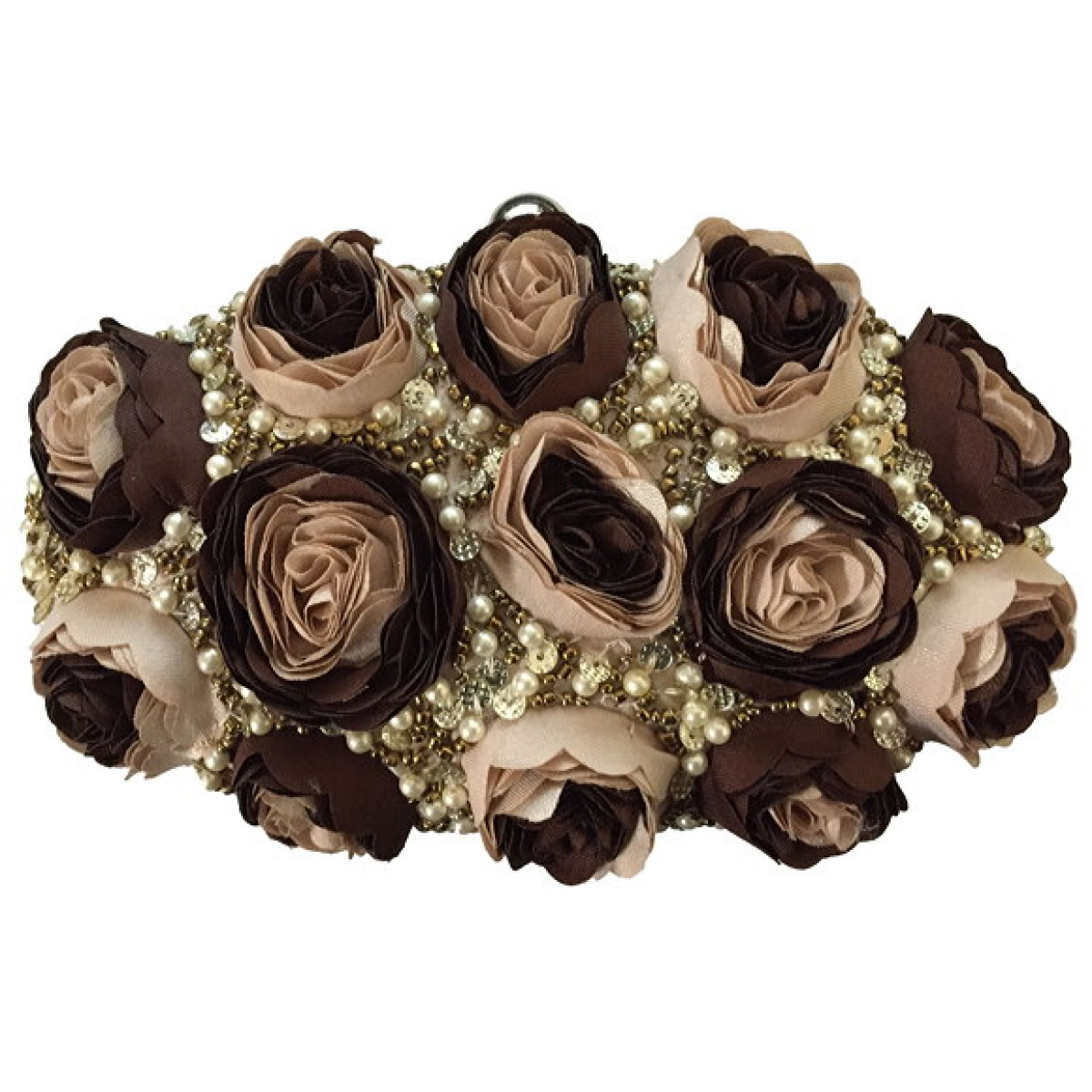 Box Bag with Pearl & Roses