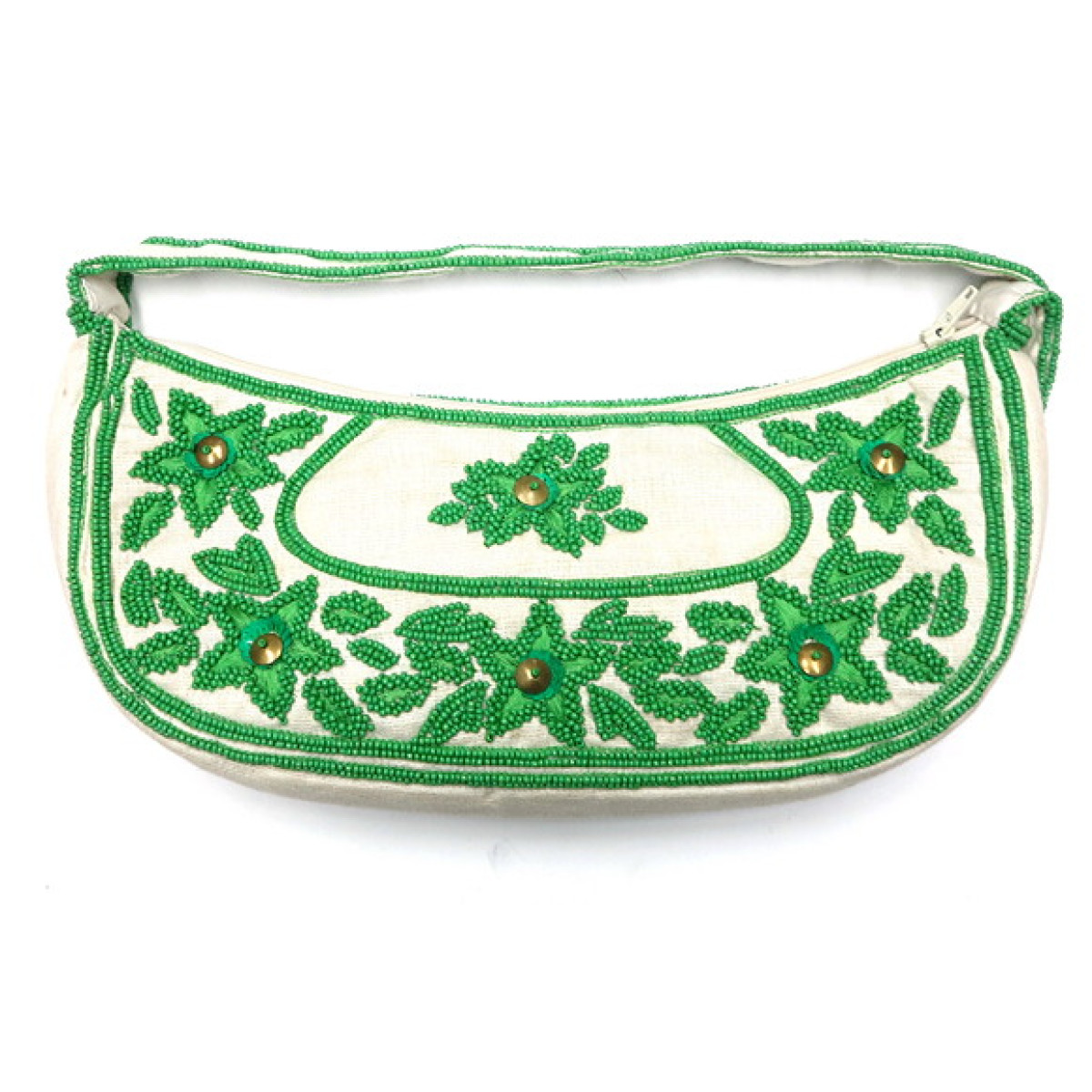 Burlap Crescent Tote