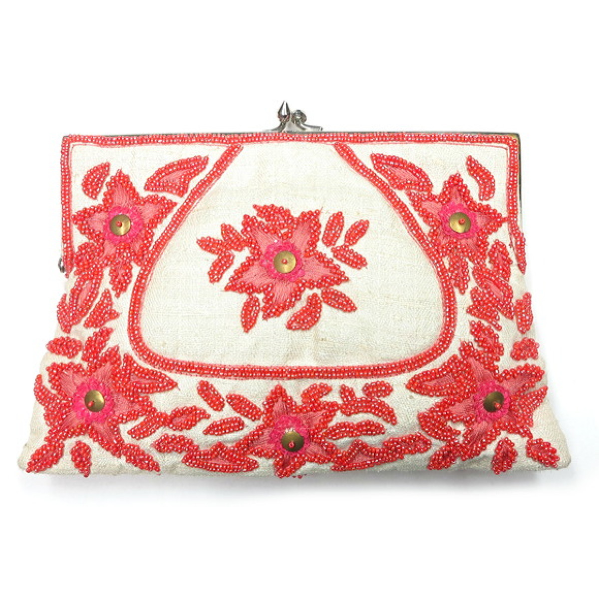 Burlap Rectangle Frame Clutch