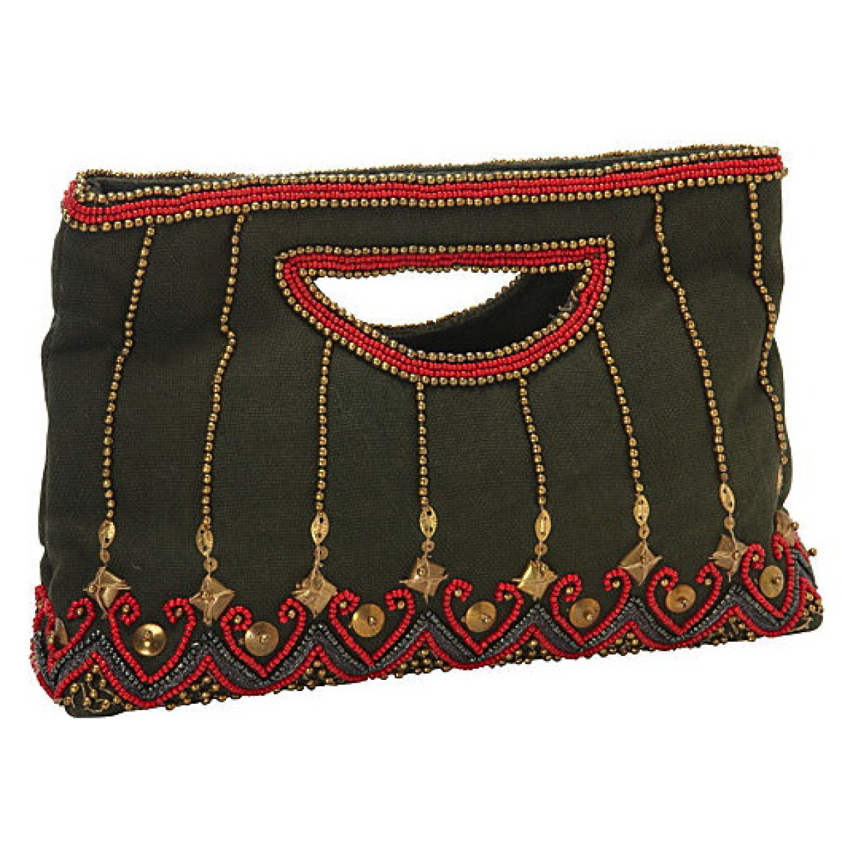 Canvas Tote with Beaded Embellishments