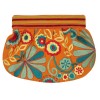 Clutch with Embroidered Flowers