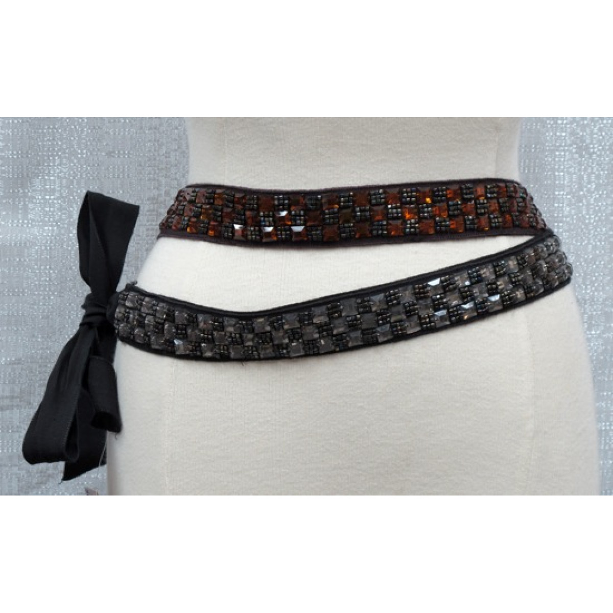 Checkered Sequin Belt