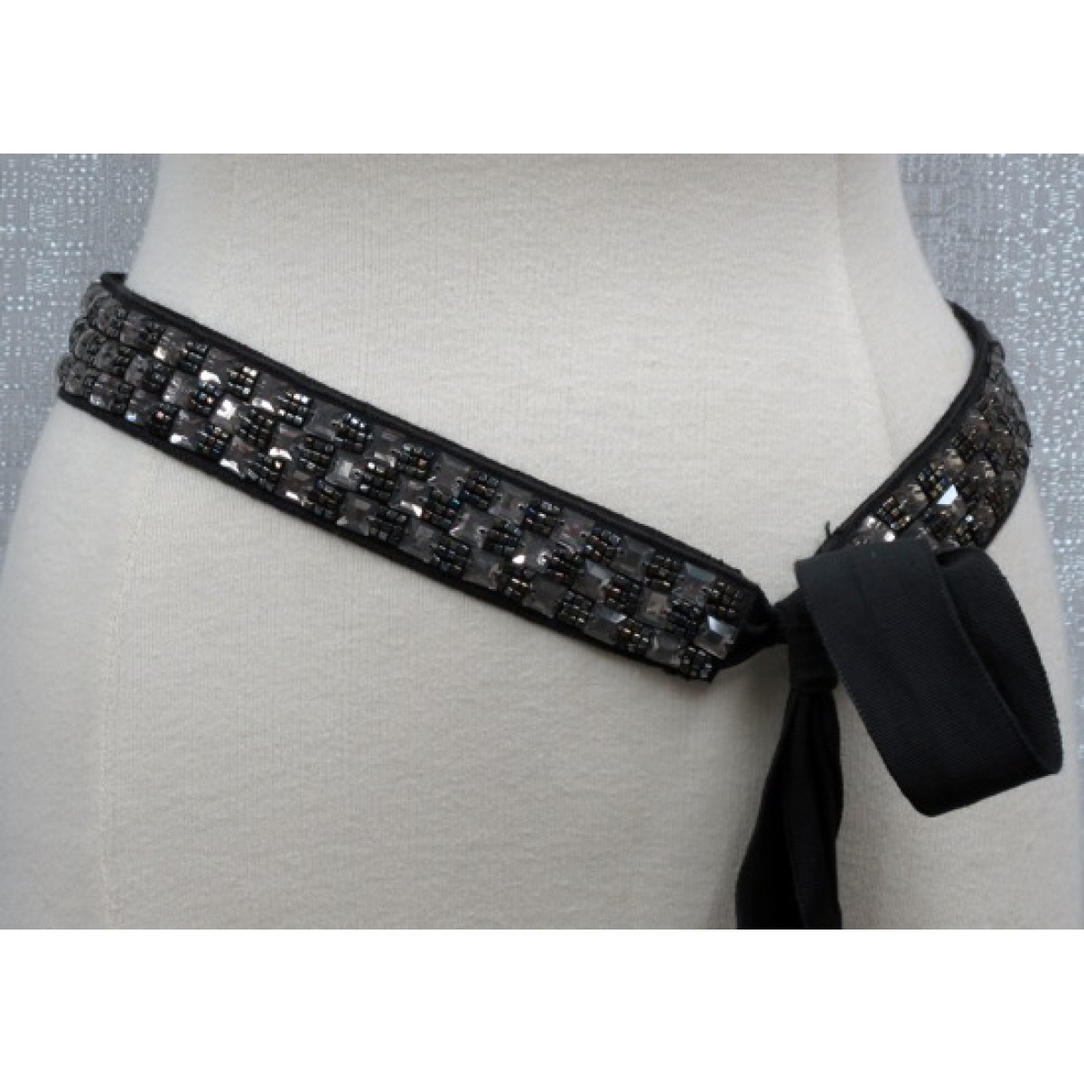 Checkered Beaded Belt