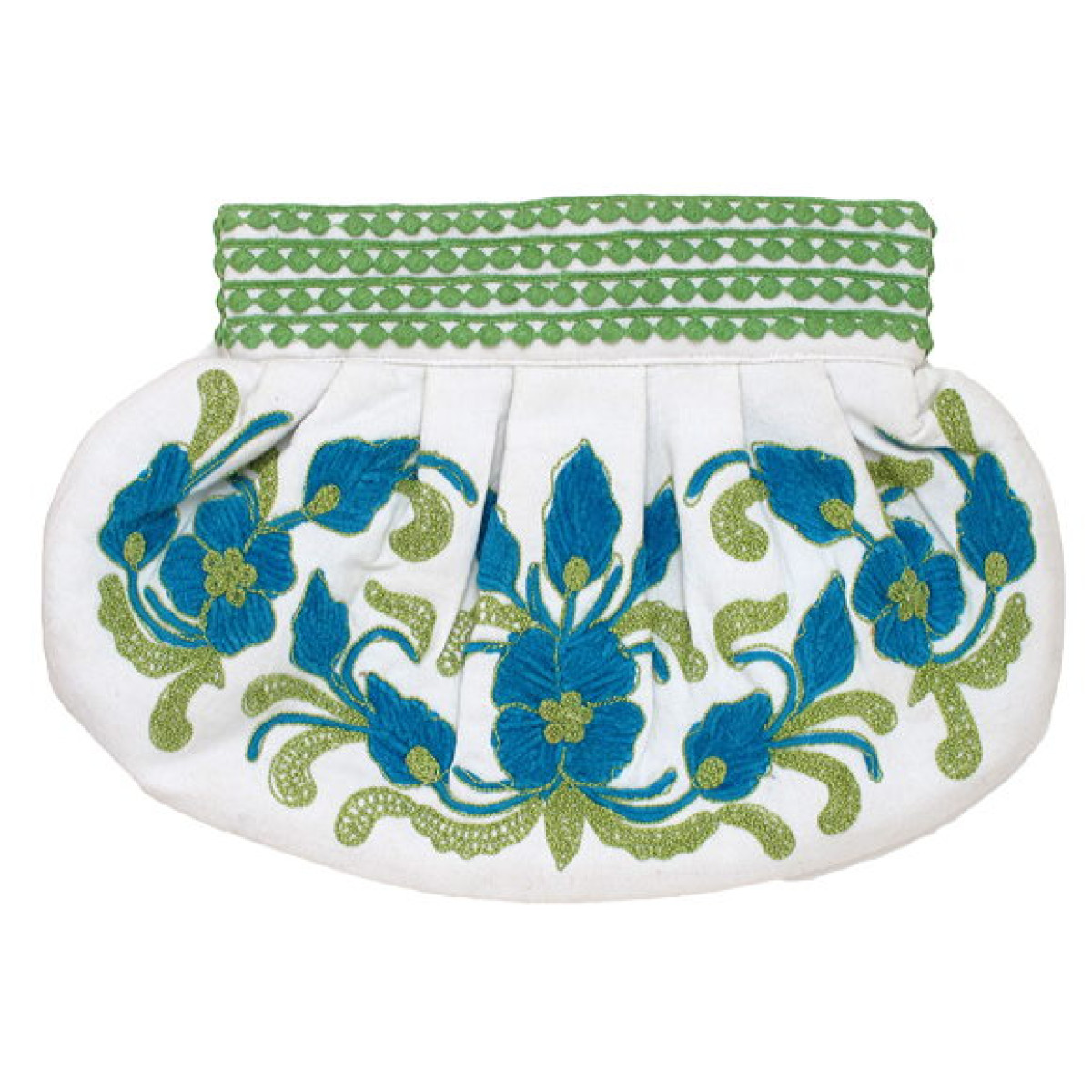 Clutch Canvas Floral Embroidery