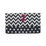 Clutch Chevron / Polka Dots with Initial
