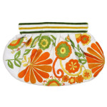 Clutch with Embroidered Flowers