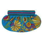 Clutch with Embroidered Flowers
