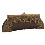 Clutch with Metallic Embellishments