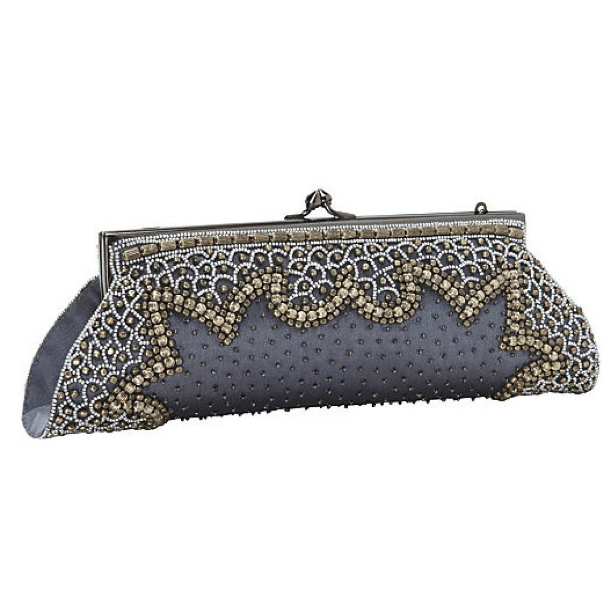 Clutch with Metallic Embellishments