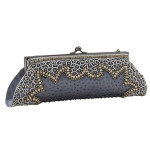 Clutch with Metallic Embellishments
