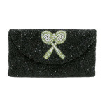 Clutch with Round Flap with Tennis