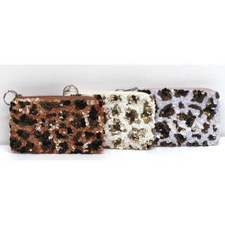 Coin Purse Sequin Leopard Coin Purse Sequin Leopard