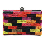 Color Block Box Clutch