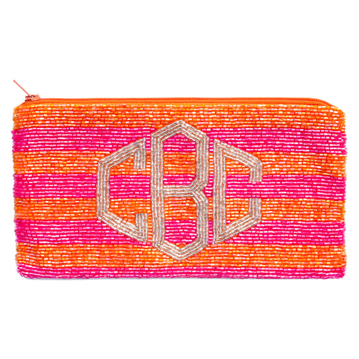 Cosmetic Pouch Horizontal Lines with Diamond Monogram