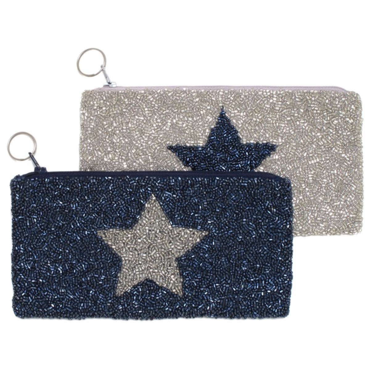 Cosmetic Pouch with Star Motif
