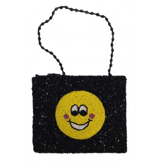 Cross Body Pouch with Smiley Face Motif