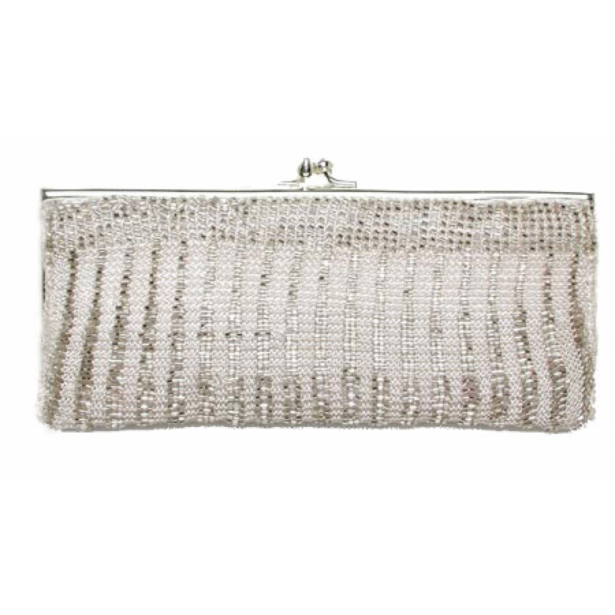 Crotched yarn with Glass Beading Clutch