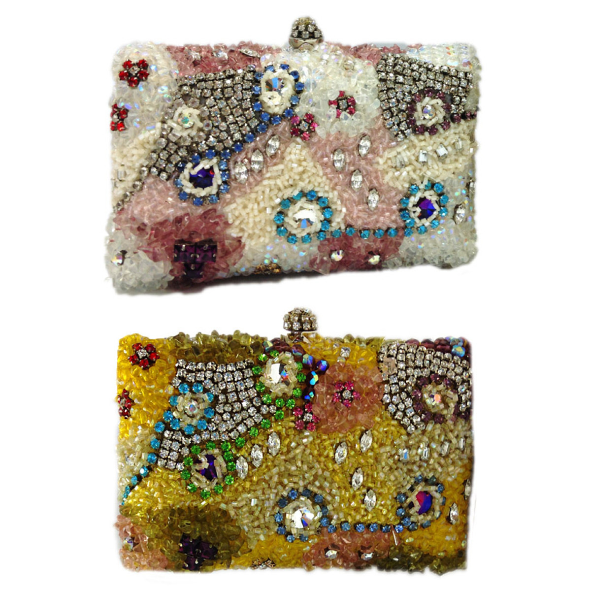 Crystal and Stone Box Bag