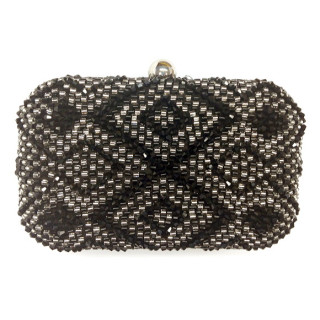 Crystal Diamond Pattern Box Clutch