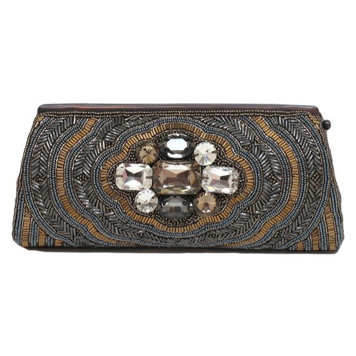 Cylinder Clutch with Crystal Embellishments