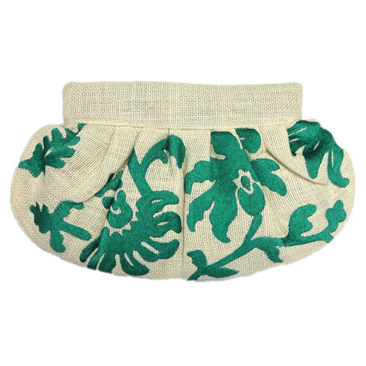 Embroidered Cotton Clutch