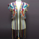 Embroidered Fringe Vest