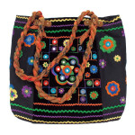 Embroidered Velvet Tote