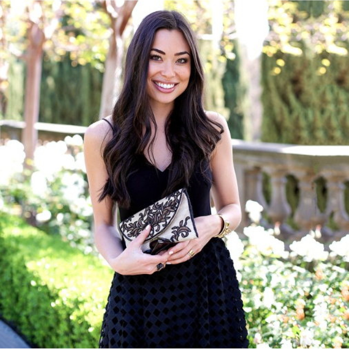 Envelope Clutch with Swirl Beading