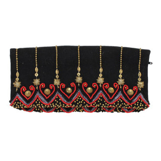 Fold Over Clutch with Caviar Beads