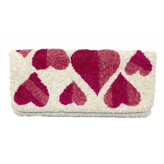 Fold Over Clutch with Hearts