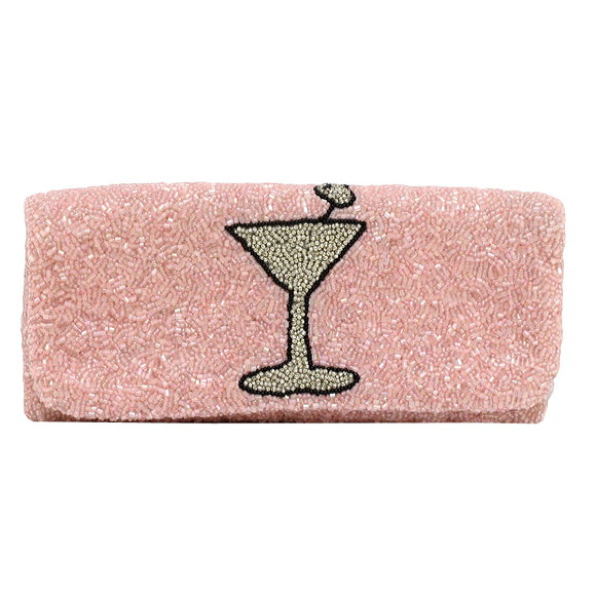 Fold Over Clutch with Martini Motif