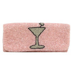 Fold Over Clutch with Martini Motif