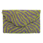 Fold Over Clutch Zebra Design