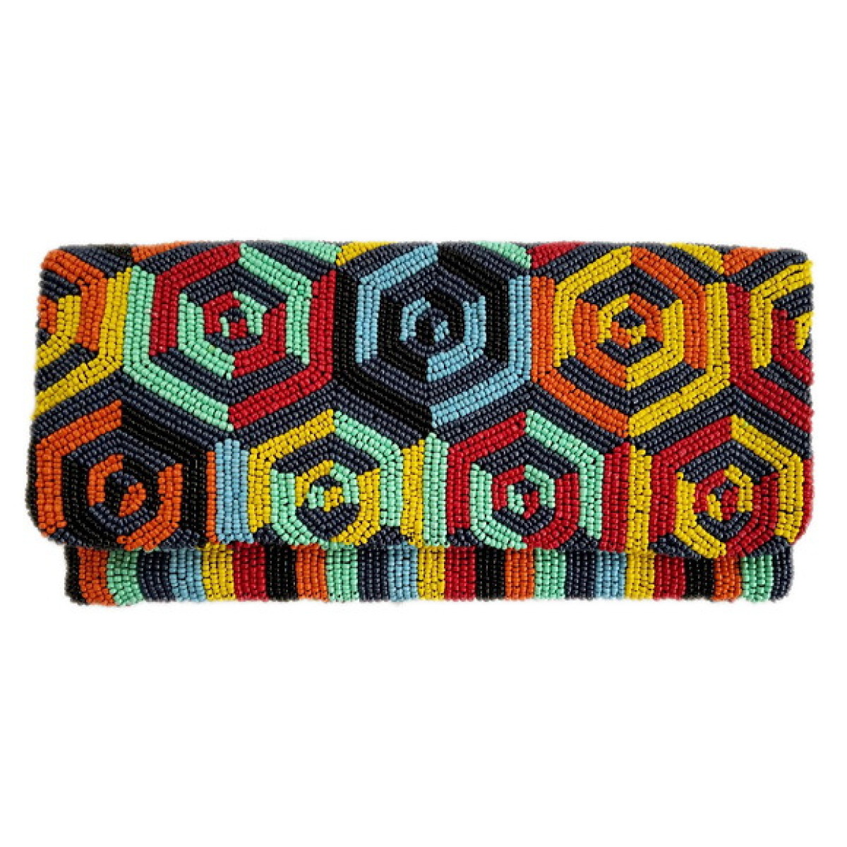 Fold Over Multi Hexagonal Clutch