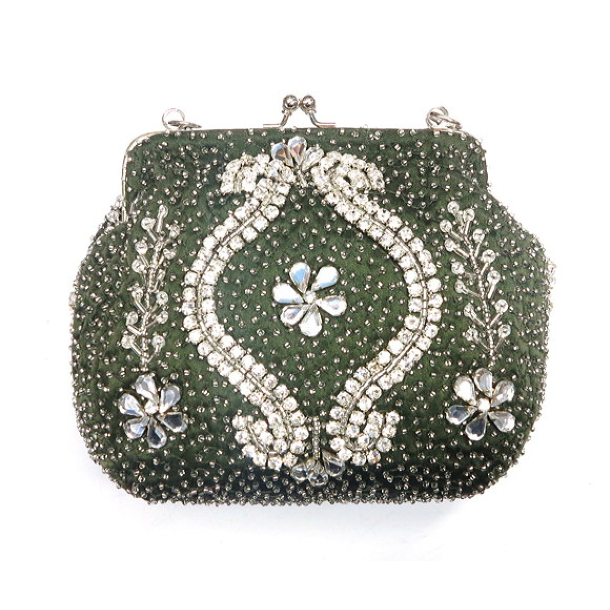 Frame Pouch With Crystals