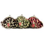 Frame Velvet Pouch Embroidered