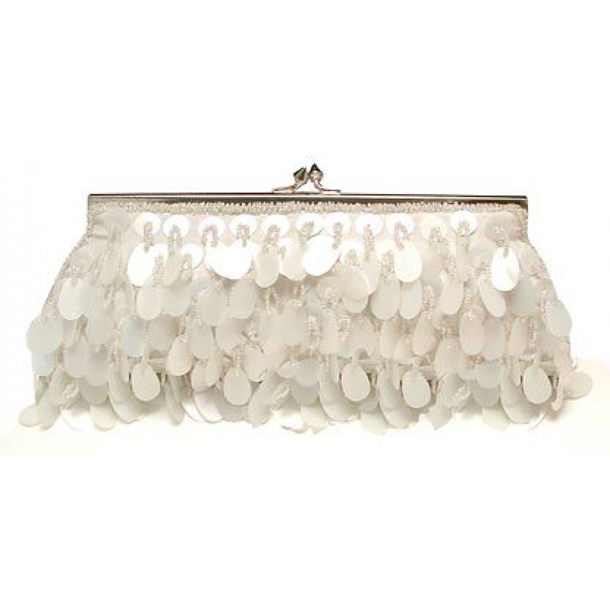 Framed Slim Clutch with Paillettes