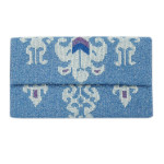 Flap Clutch Ikat Pattern