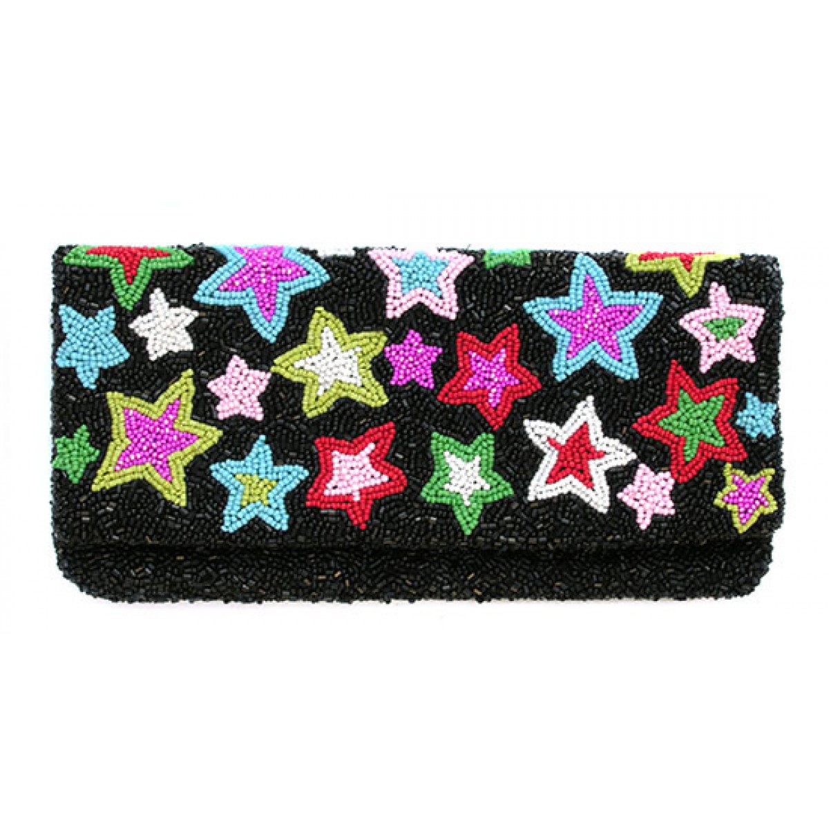 Fully Beaded Fold Over Clutch