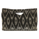 Geometric Print Tote Cut Out Handle Large